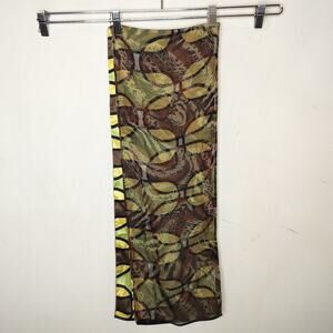 Bernie of New York Silk Scarf Geometric‎ Animal Print 60" x 10"